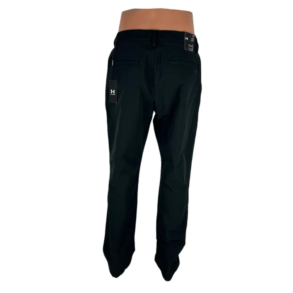 Under Armour UA Tech Pants Mens 36 X 32 Black Golf Straight Leg Casual NWT